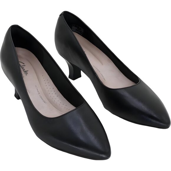 Clarks Collection Keply Vine Pointed Toe Pumps Black Women's US 6.5W - Picture 4 of 6
